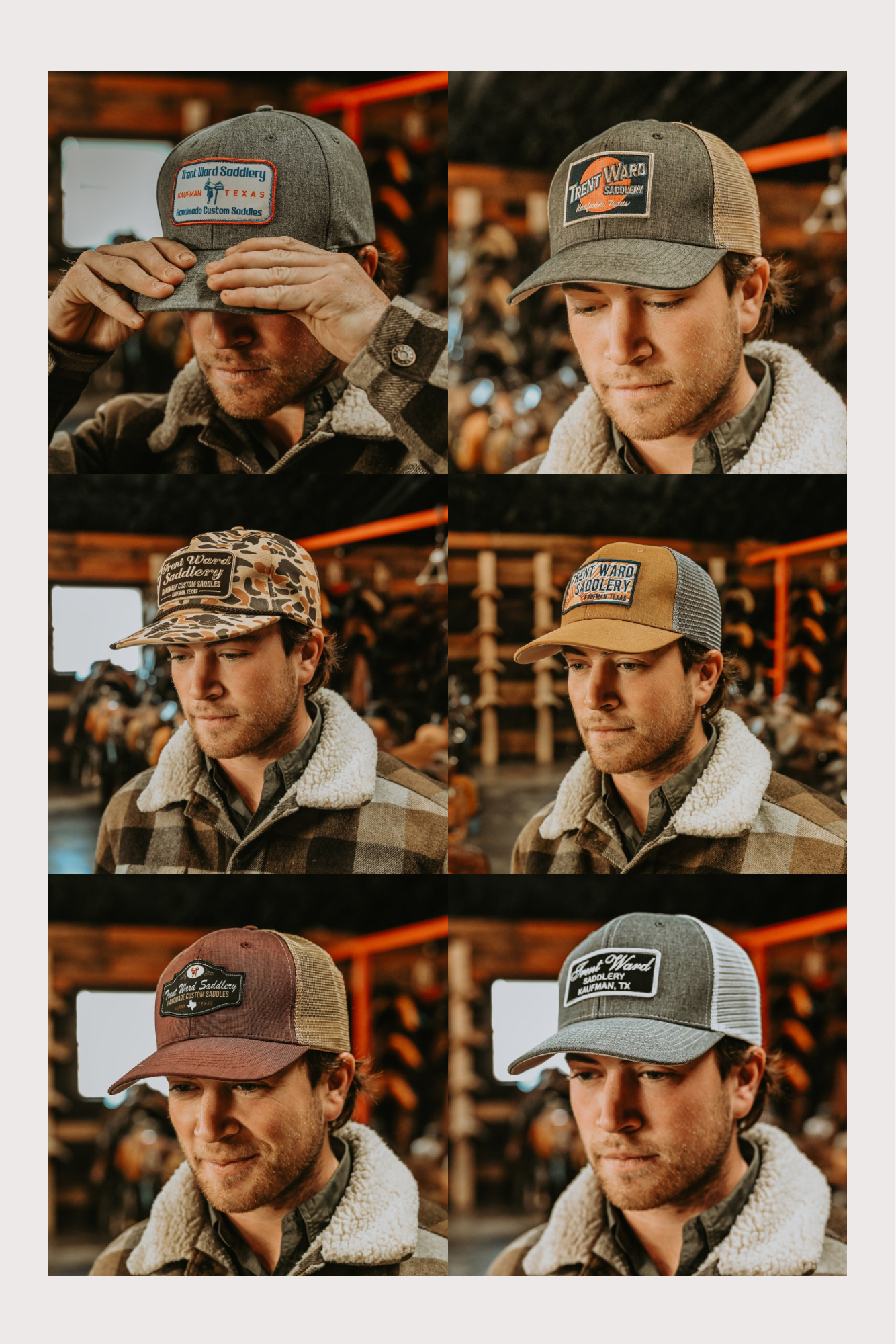 Trent Ward Saddlery Caps