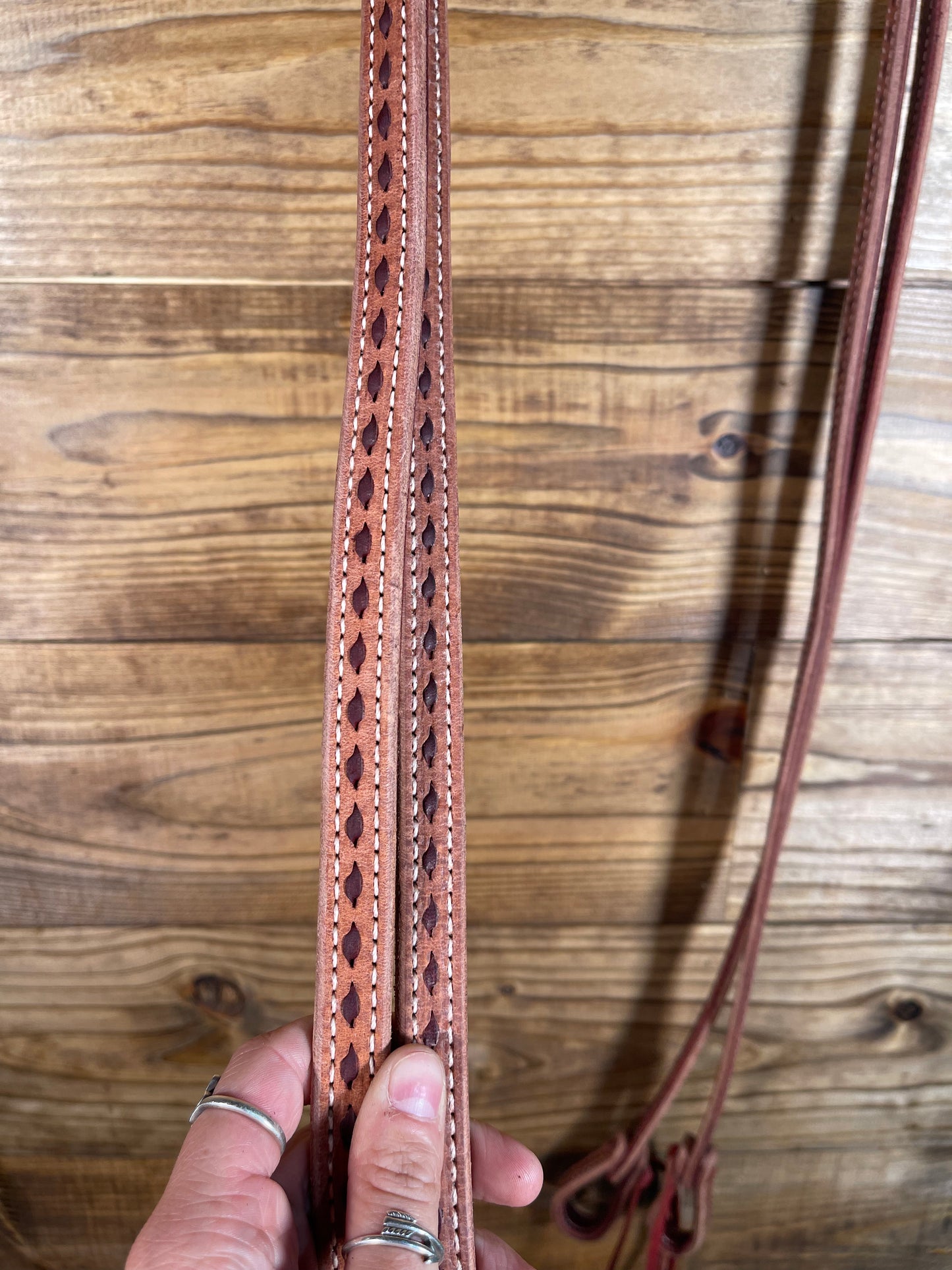 Latigo Buckstitch Split Reins