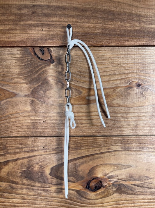 White Nylon String Cowboy Curb Chain