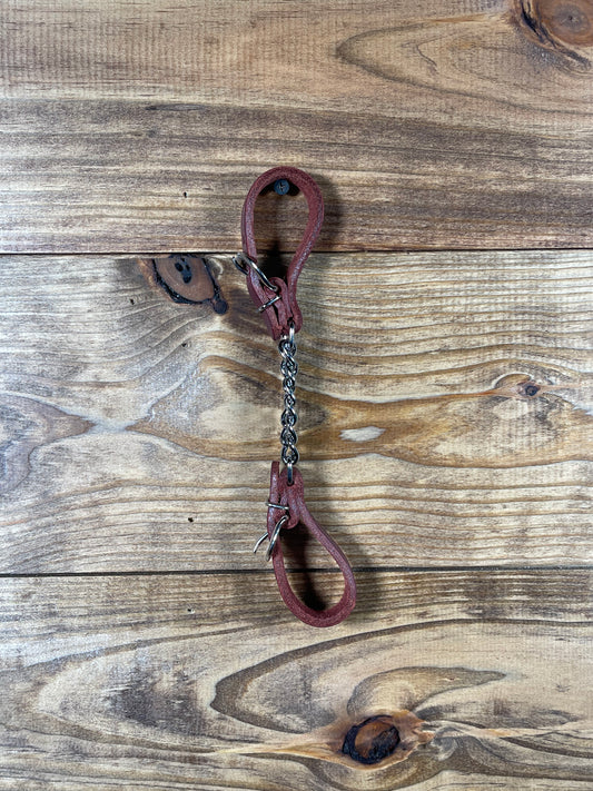 Latigo Leather Double Chain Curb
