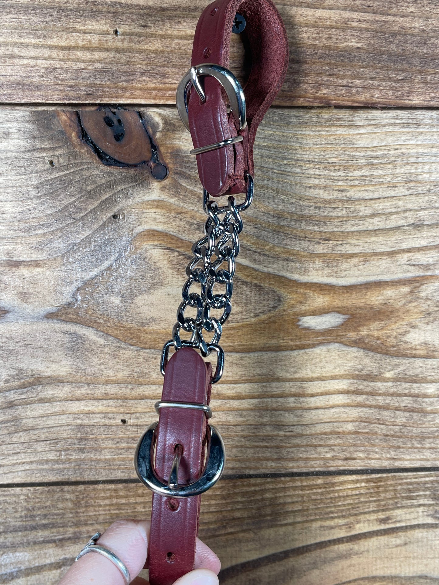 Latigo Leather Double Chain Curb