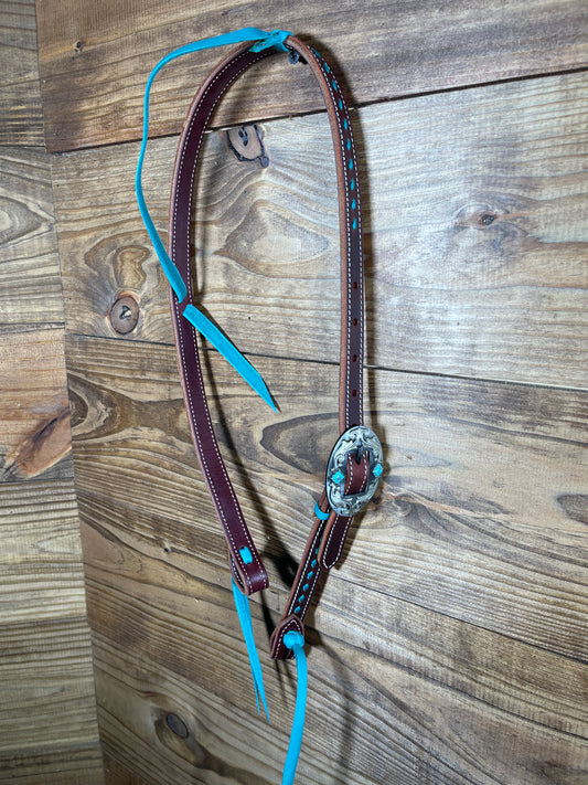 3/4" Slip-Ear  Chocolate Headstall