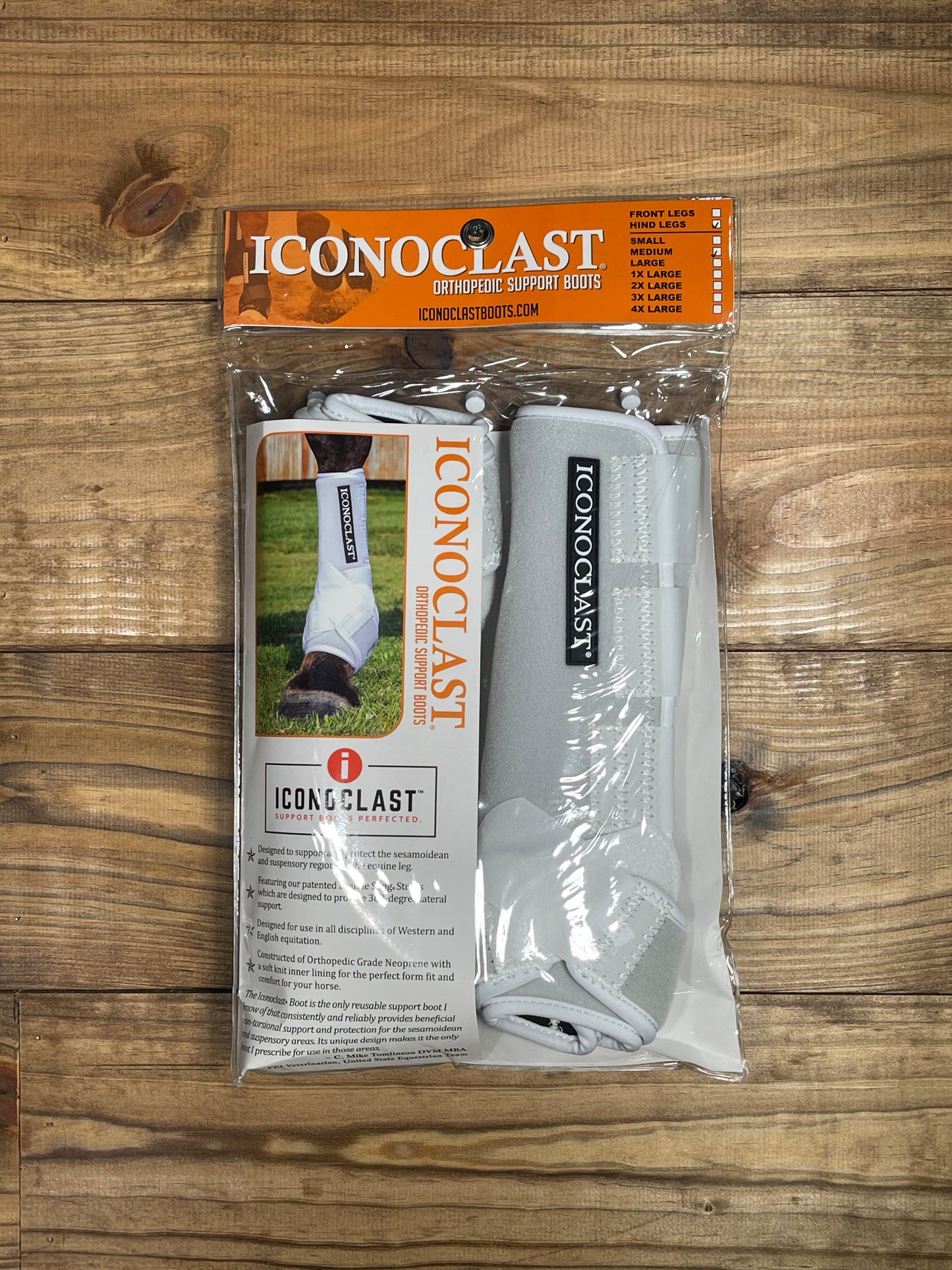 Iconoclast Front White Splint Boots